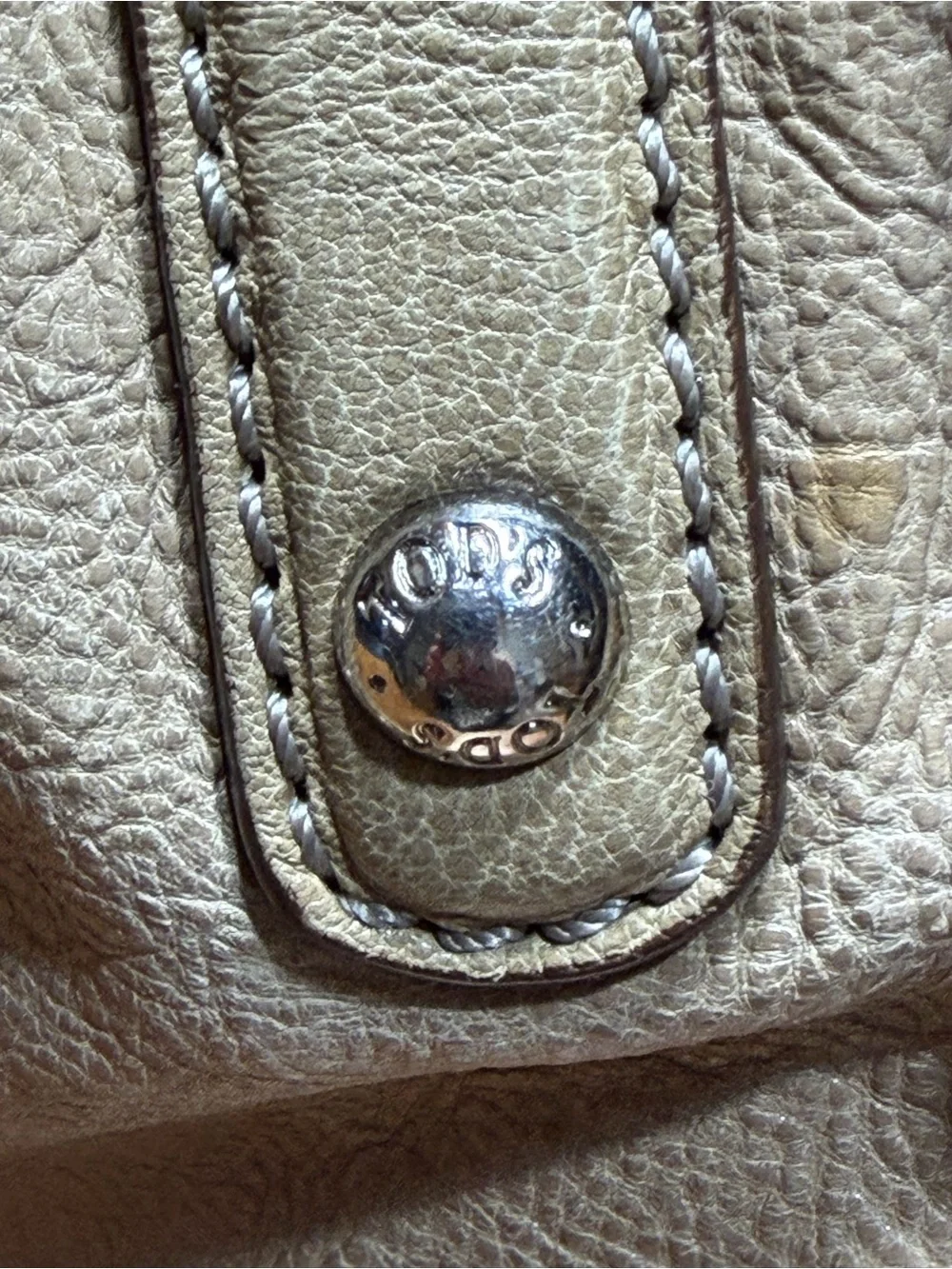 Tod’s Quiet Luxury‎ Y2K Vintage Easy Sacca Leather Shoulder Tote Beige Fair